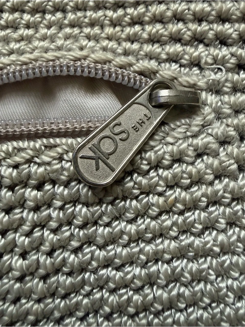 The Sak Large Khaki Knit Shoulder Bag